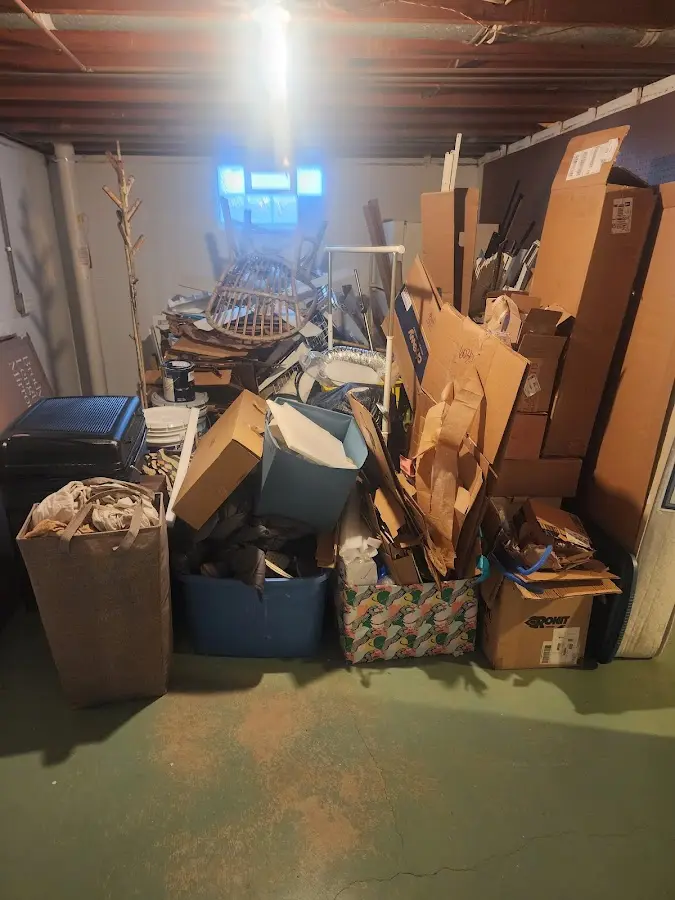 Roll-off dumpster container at job site for 6 Yard Dumpster Rental in Wichita Falls